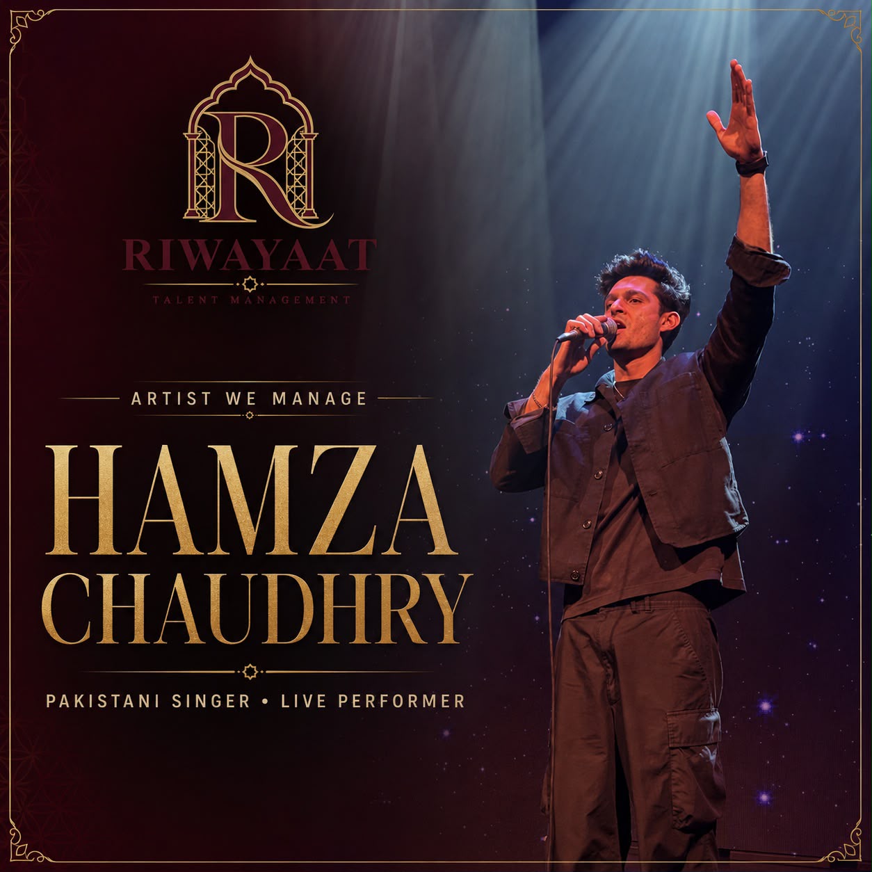 Promotional artwork for Hamza Chaudry